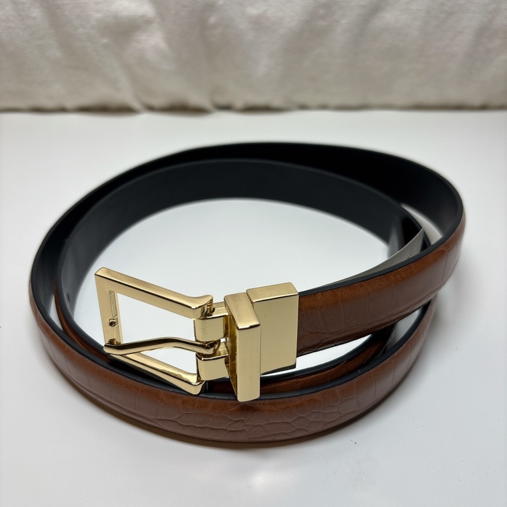 Liz Claiborne Womens Belt In Cognac | Sz XL - Picture 3 of 9